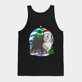 Bearded Collie Dog Christmas Tree Decoration Tank Top